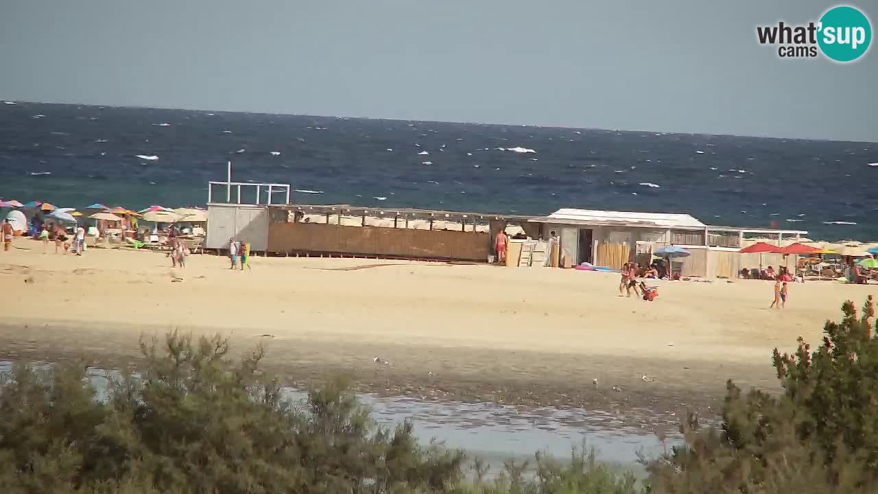 Webcam Chia – Vue en direct de la plage Su Giudeu
