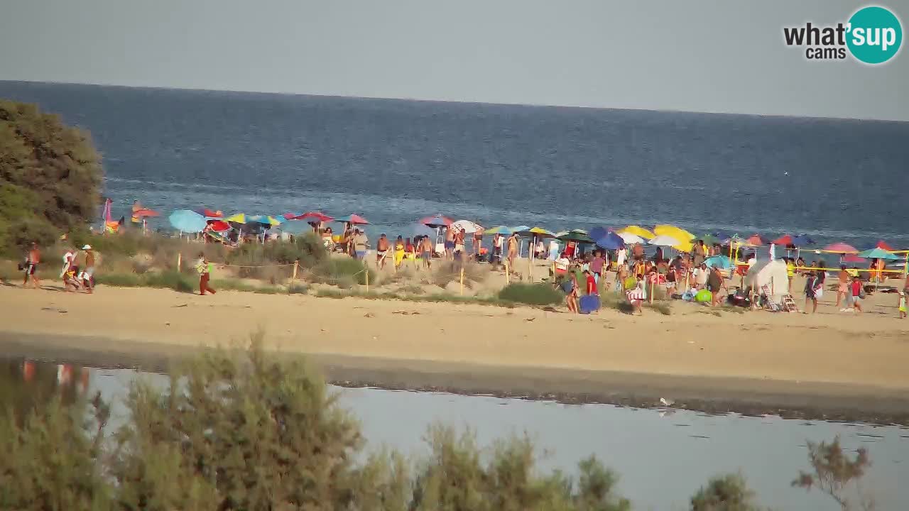 Spletna kamera Chia – Pogled v živo na plažo Su Giudeu