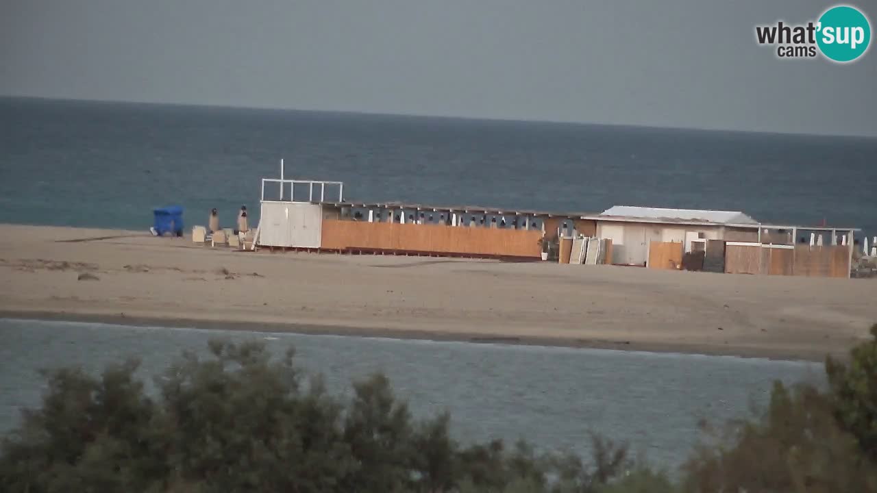 Webcam Chia – Vue en direct de la plage Su Giudeu