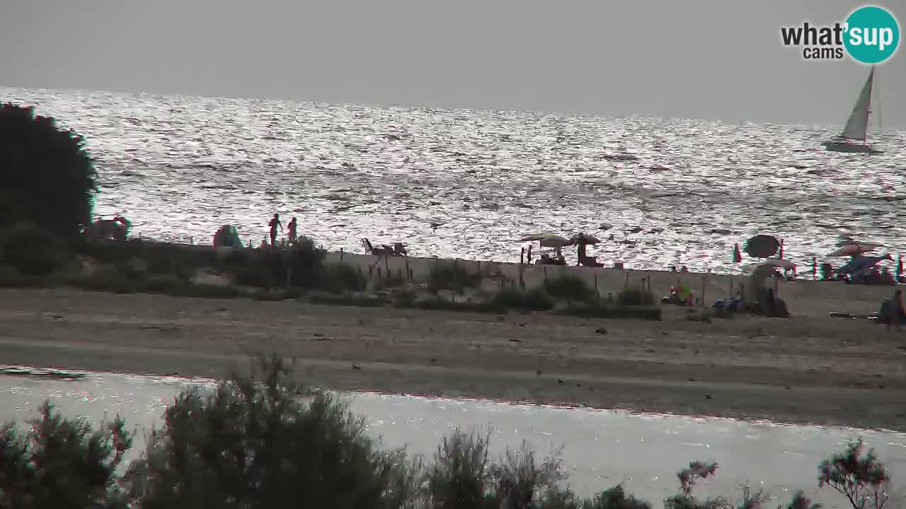 Webcam Chia – Vue en direct de la plage Su Giudeu