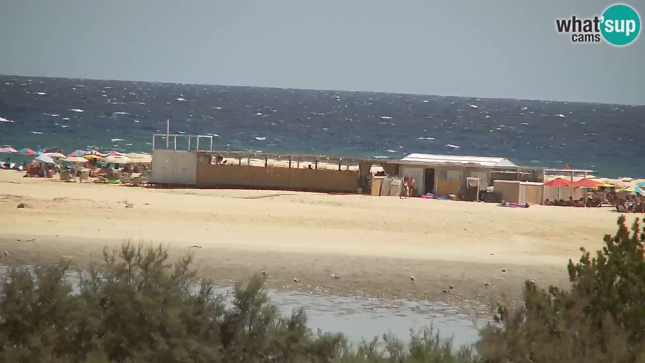 Webcam Chia – Vue en direct de la plage Su Giudeu