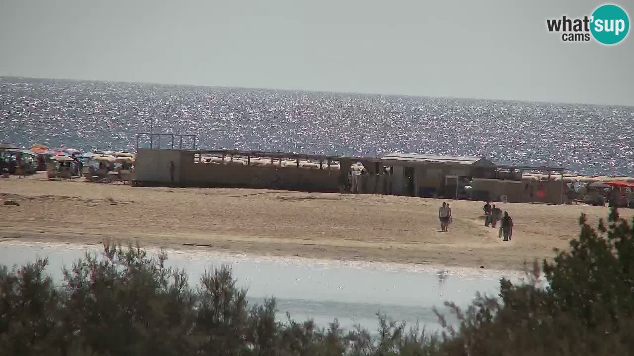 Spletna kamera Chia – Pogled v živo na plažo Su Giudeu
