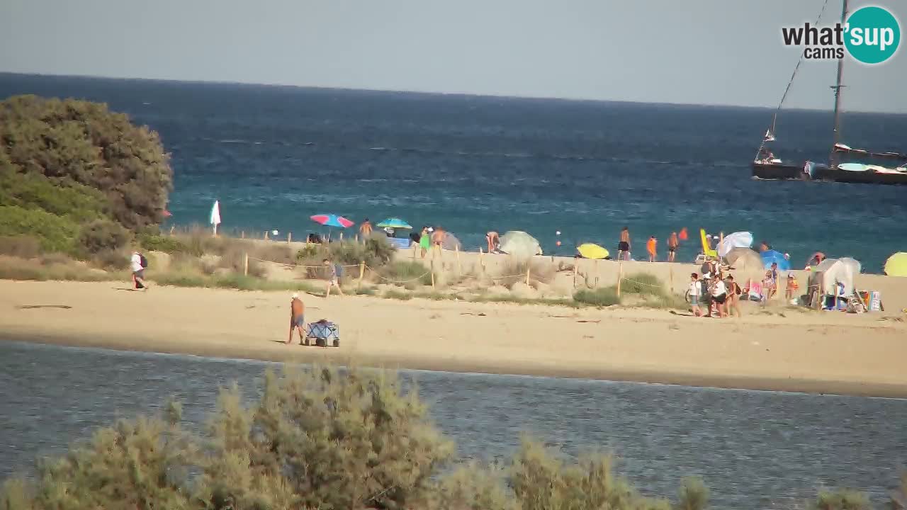 Webcam Chia – Vue en direct de la plage Su Giudeu