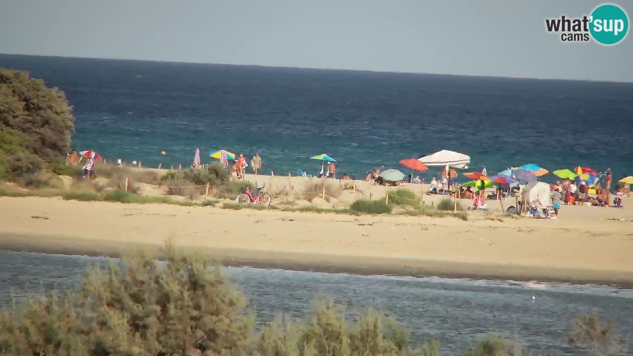 Webcam Chia – Vue en direct de la plage Su Giudeu