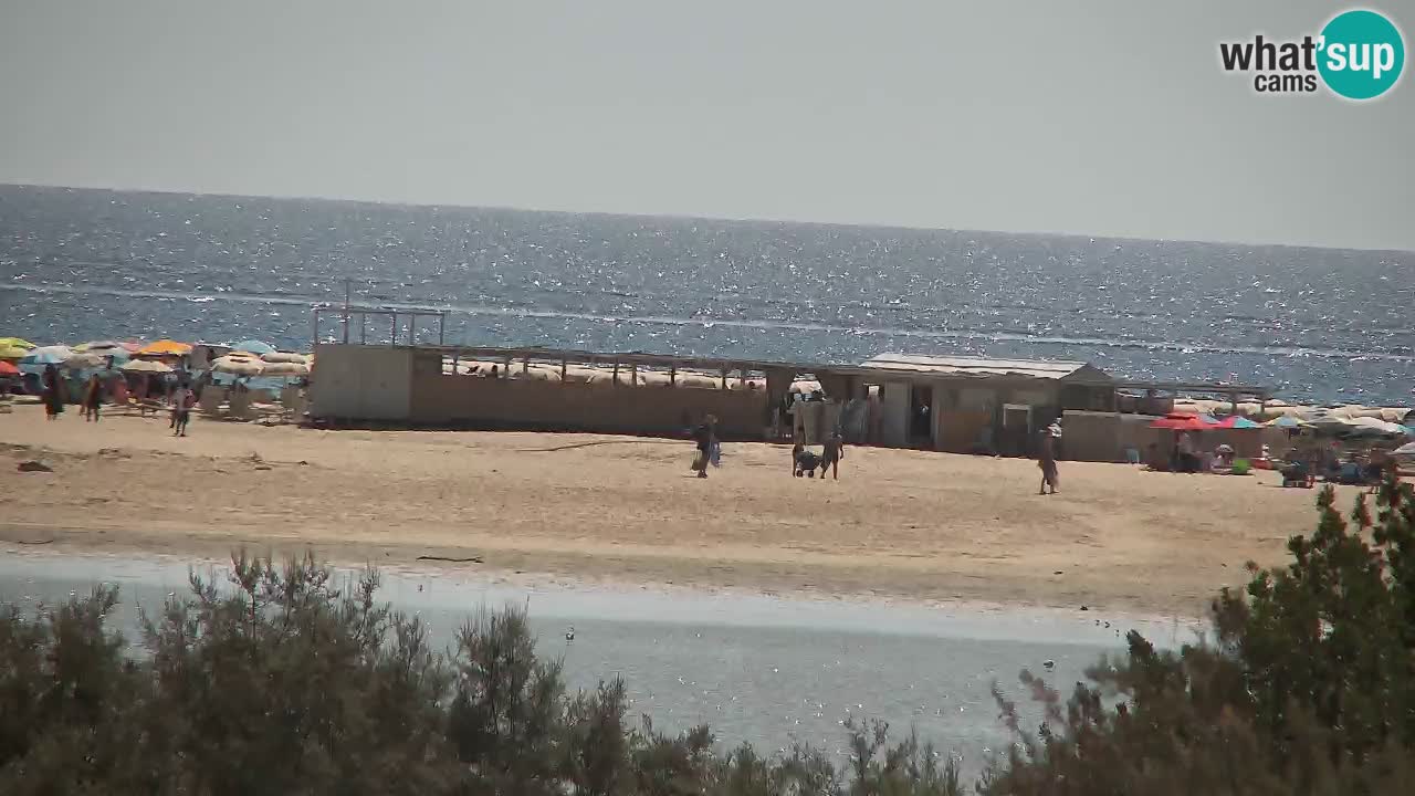 Webcam Chia – Vue en direct de la plage Su Giudeu