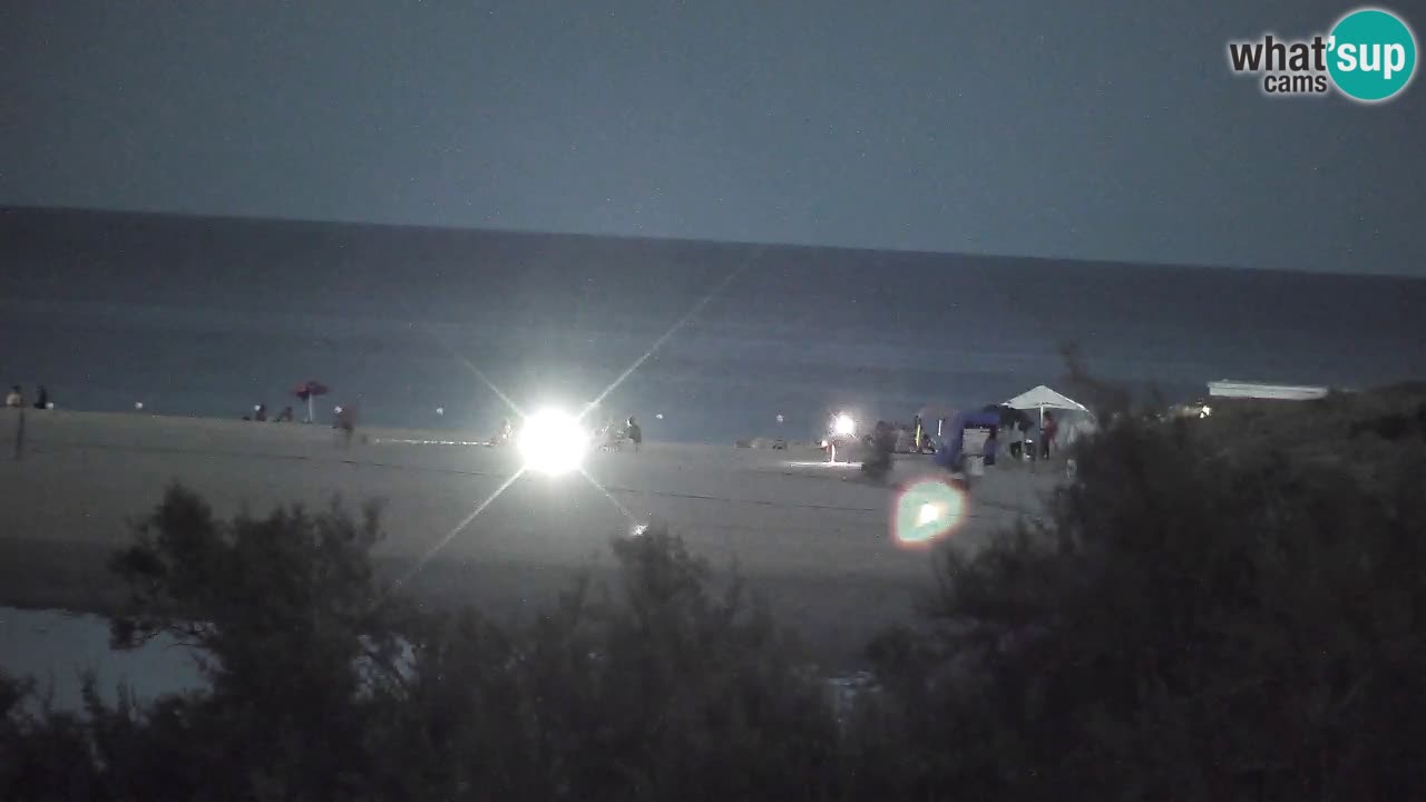 Webcam Chia – Vue en direct de la plage Su Giudeu