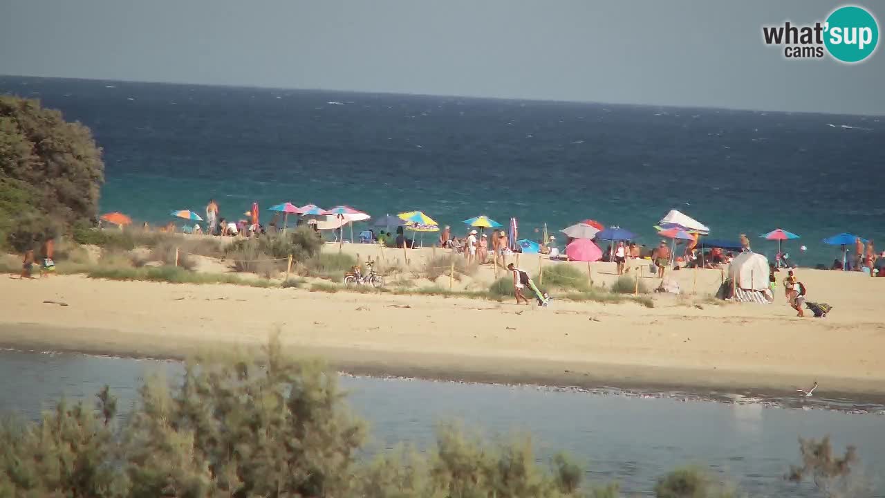 Webcam Chia – Vue en direct de la plage Su Giudeu