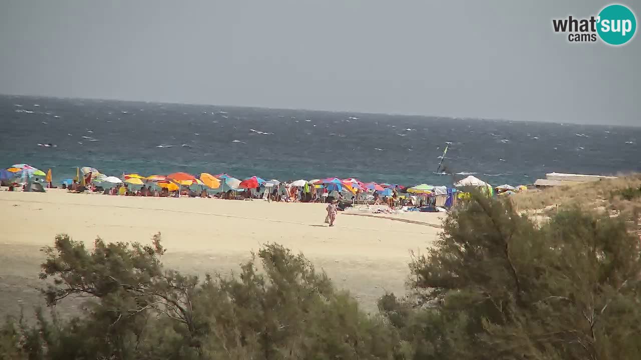 Webcam Chia – Vue en direct de la plage Su Giudeu