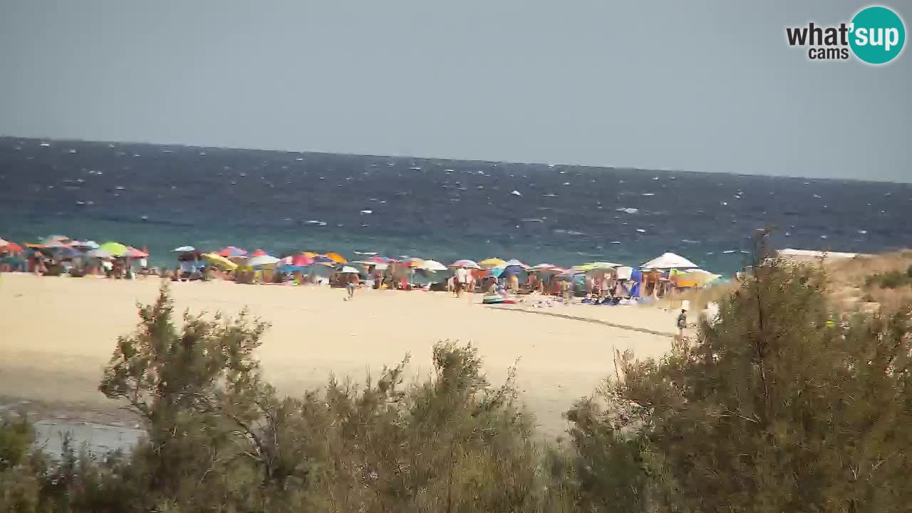 Webcam Chia – Vue en direct de la plage Su Giudeu