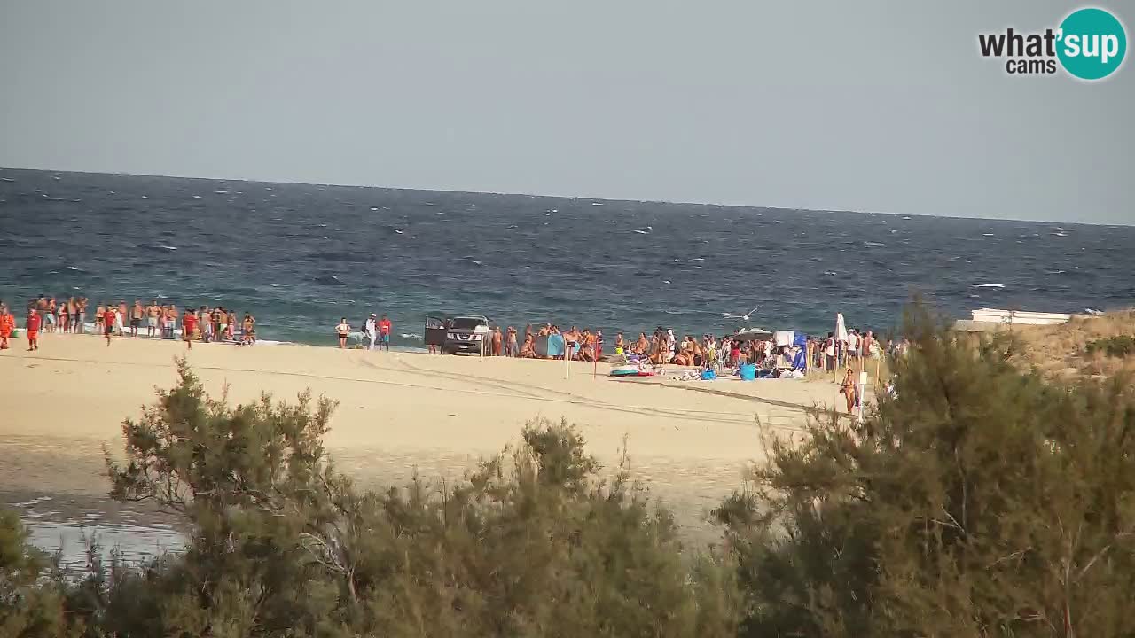 Webcam Chia – Vue en direct de la plage Su Giudeu