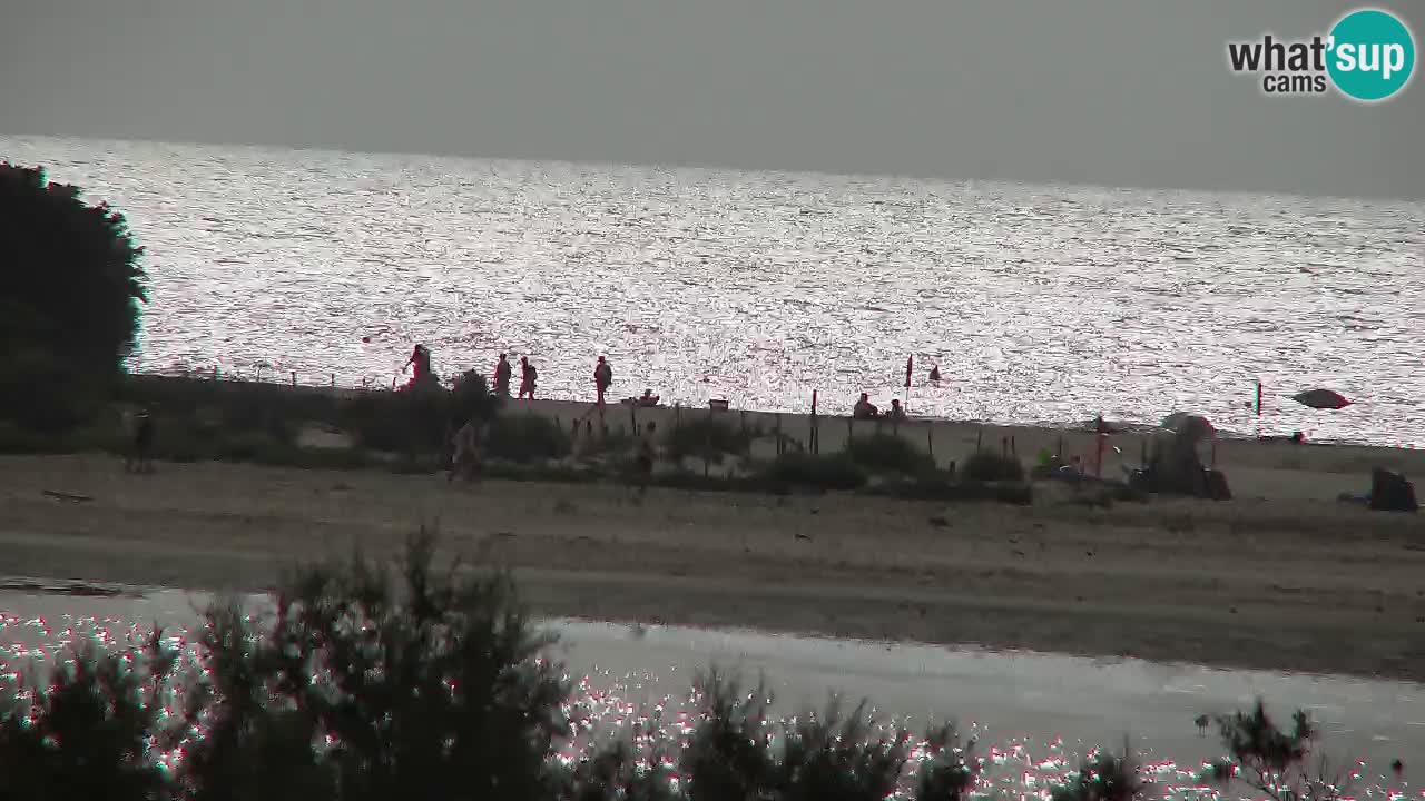 Webcam Chia – Vue en direct de la plage Su Giudeu