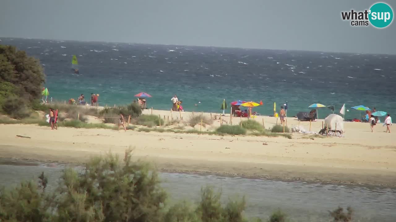Webcam Chia – Vue en direct de la plage Su Giudeu