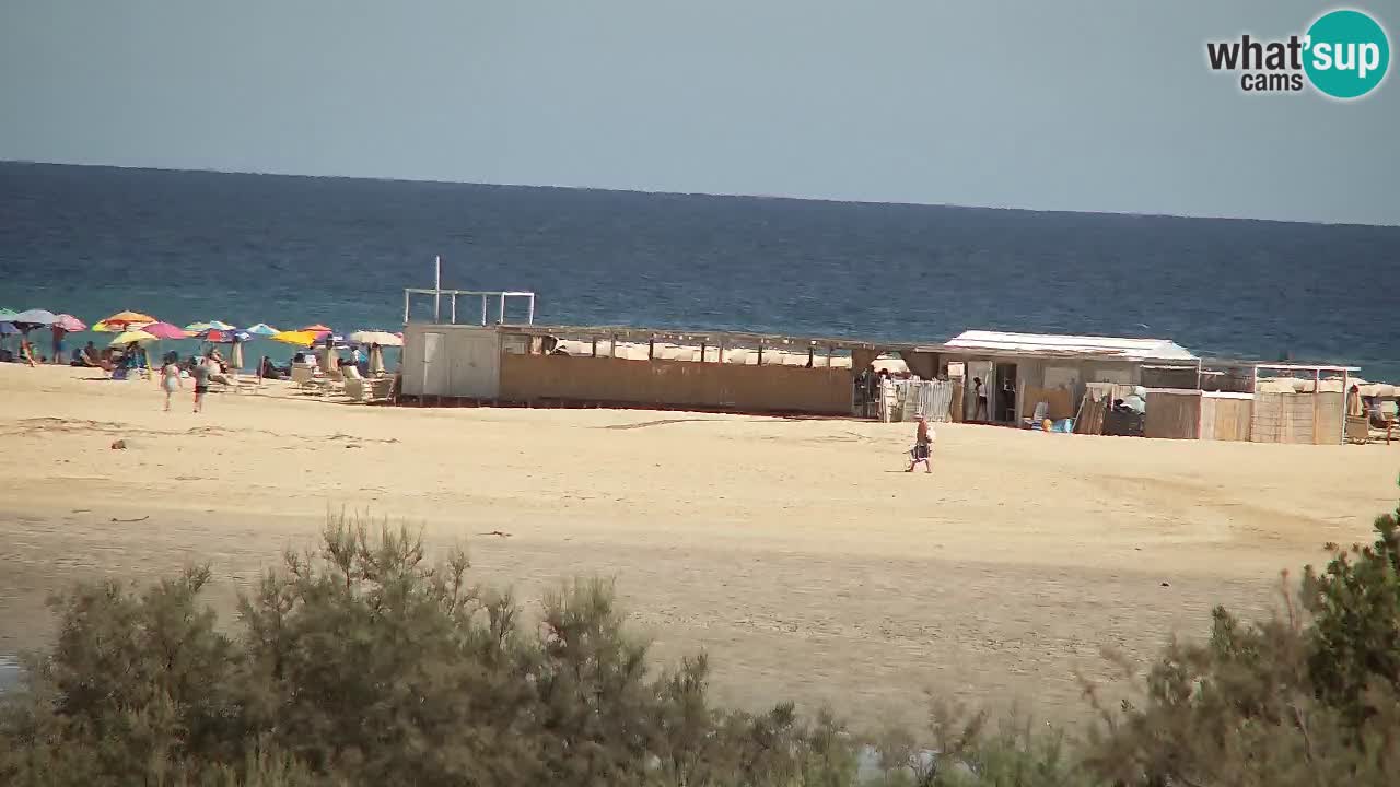 Webcam Chia – Vue en direct de la plage Su Giudeu