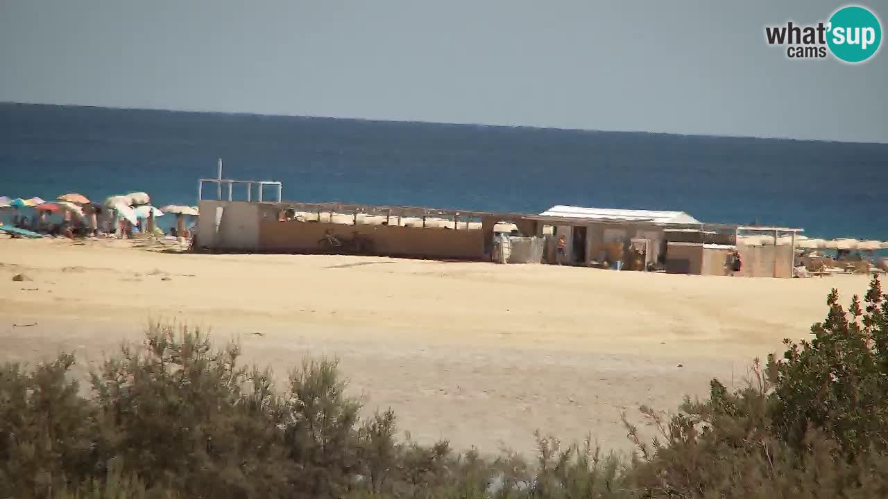 Spletna kamera Chia – Pogled v živo na plažo Su Giudeu