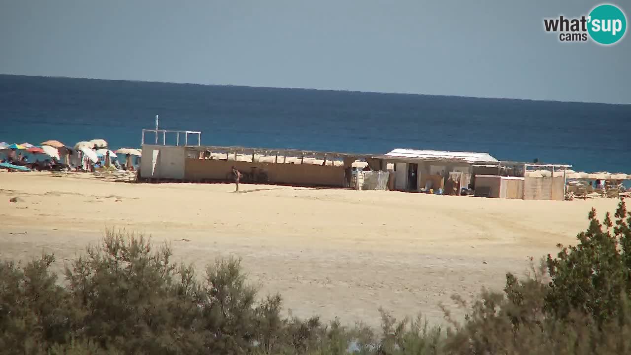 Spletna kamera Chia – Pogled v živo na plažo Su Giudeu