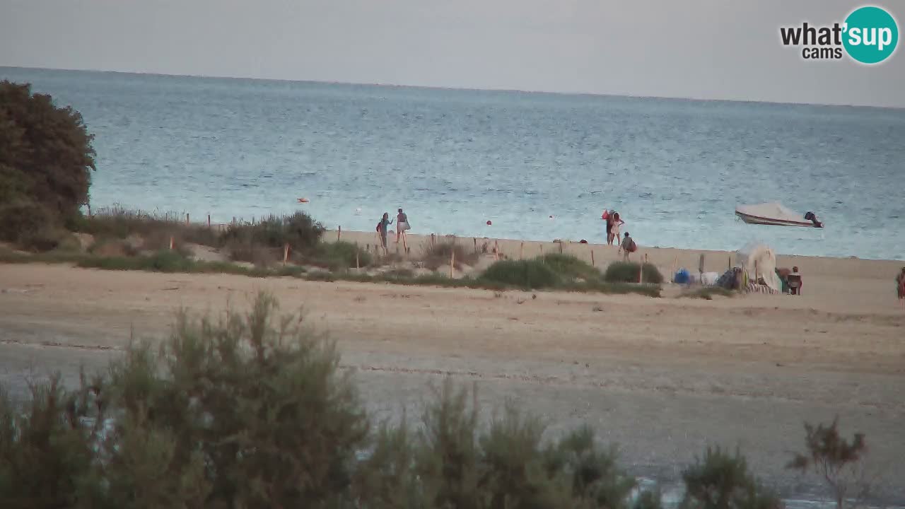 Spletna kamera Chia – Pogled v živo na plažo Su Giudeu