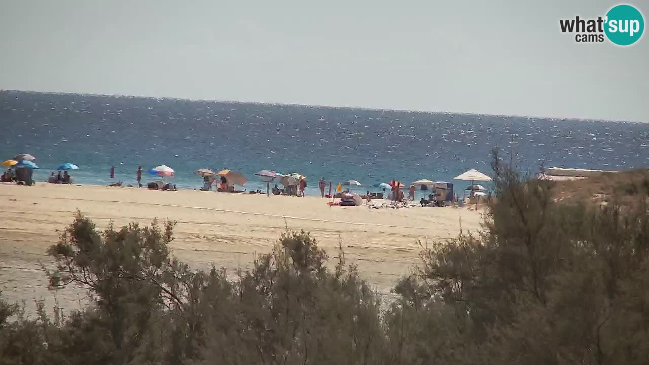 Webcam Chia – Vue en direct de la plage Su Giudeu