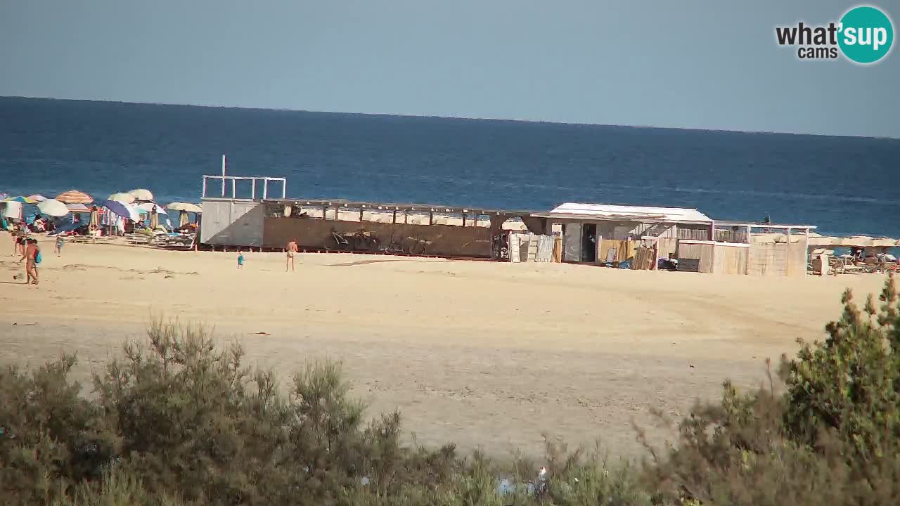 Webcam Chia – Vue en direct de la plage Su Giudeu