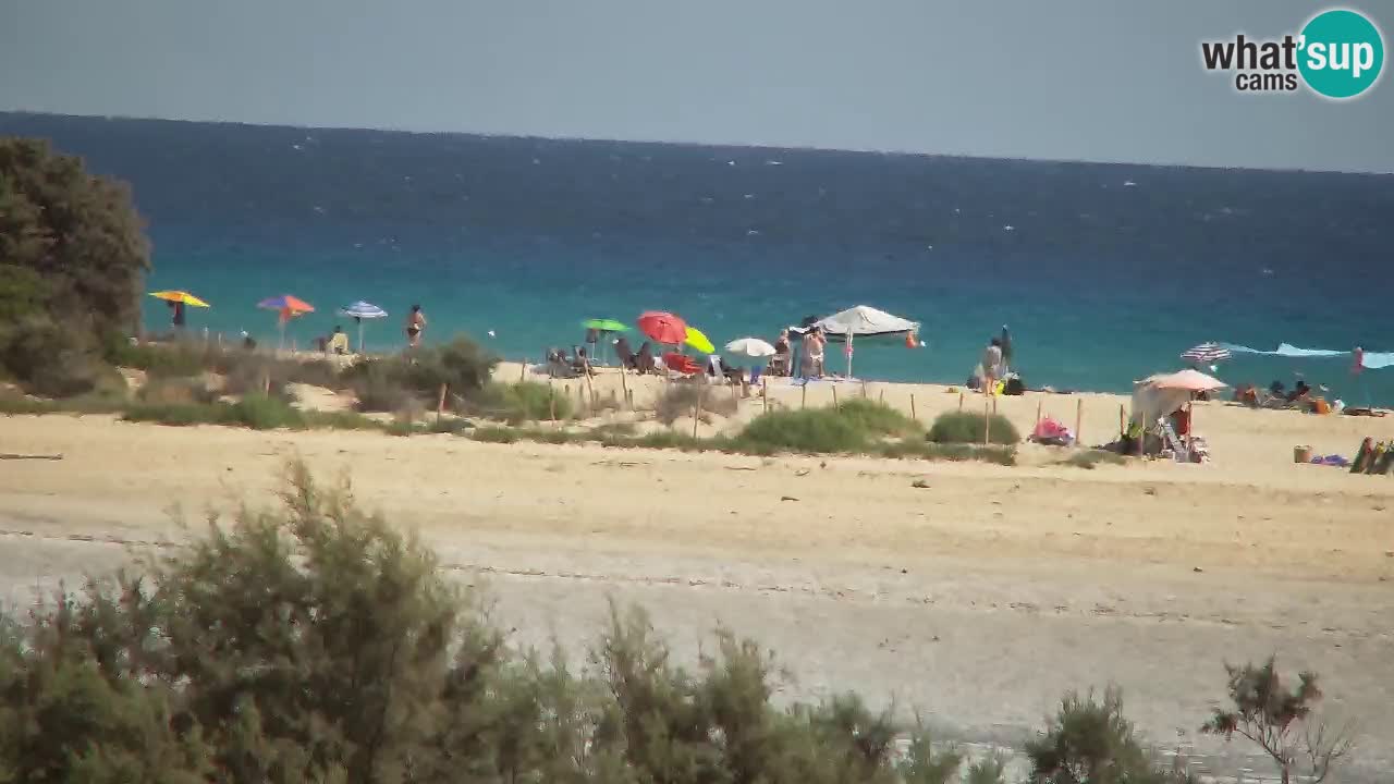 Webcam Chia – Vue en direct de la plage Su Giudeu