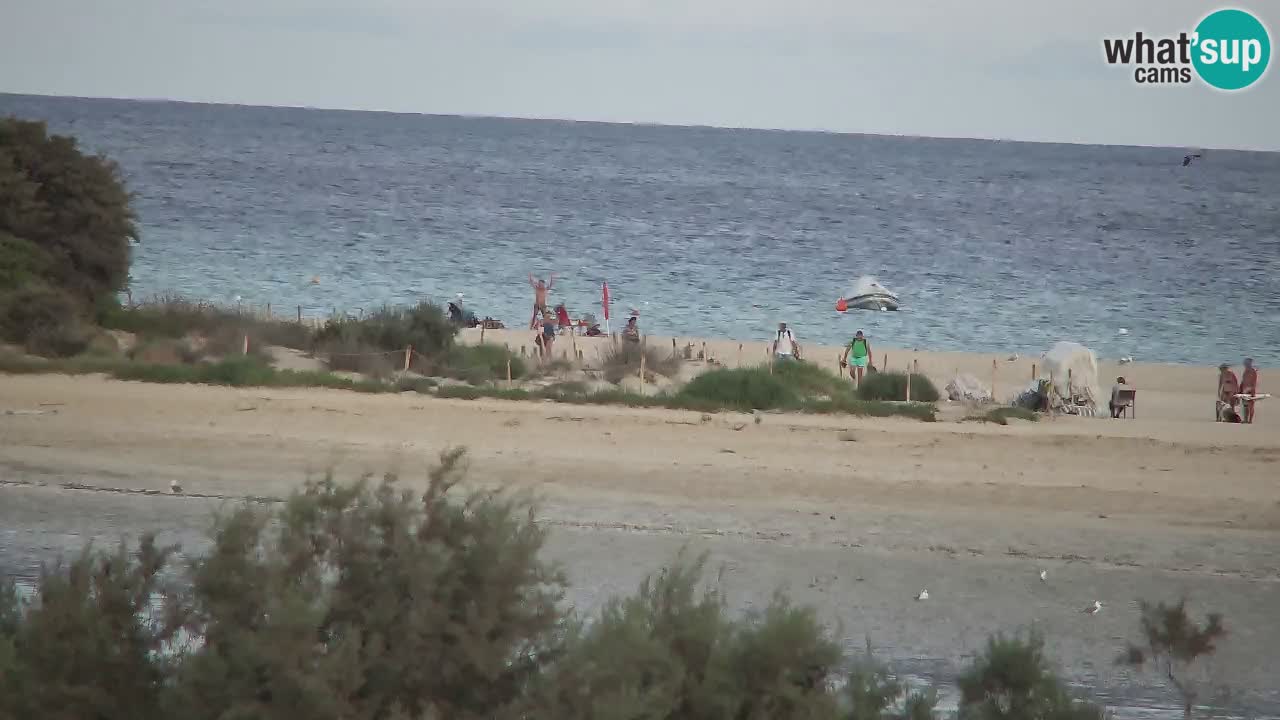 Webcam Chia – Vue en direct de la plage Su Giudeu