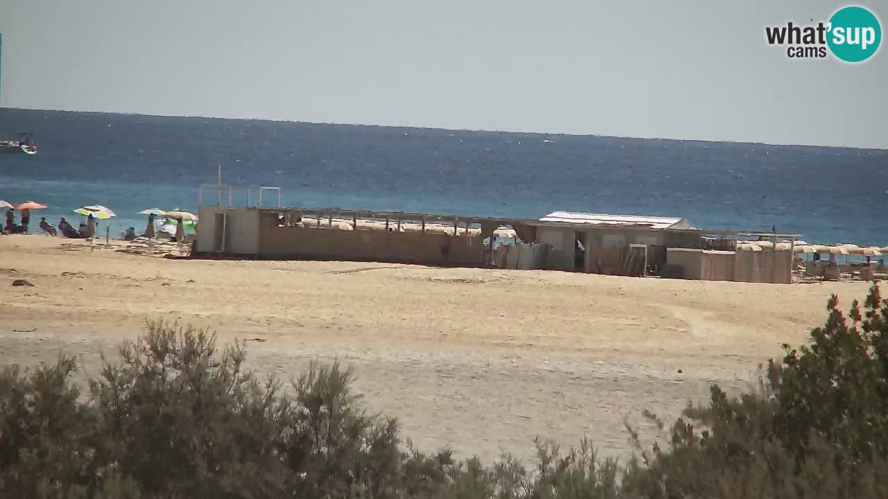 Webcam Chia – Vue en direct de la plage Su Giudeu