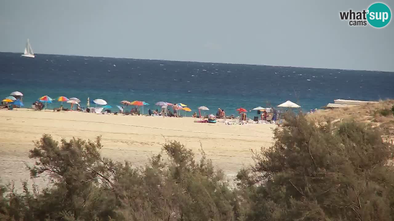 Webcam Chia – Vue en direct de la plage Su Giudeu
