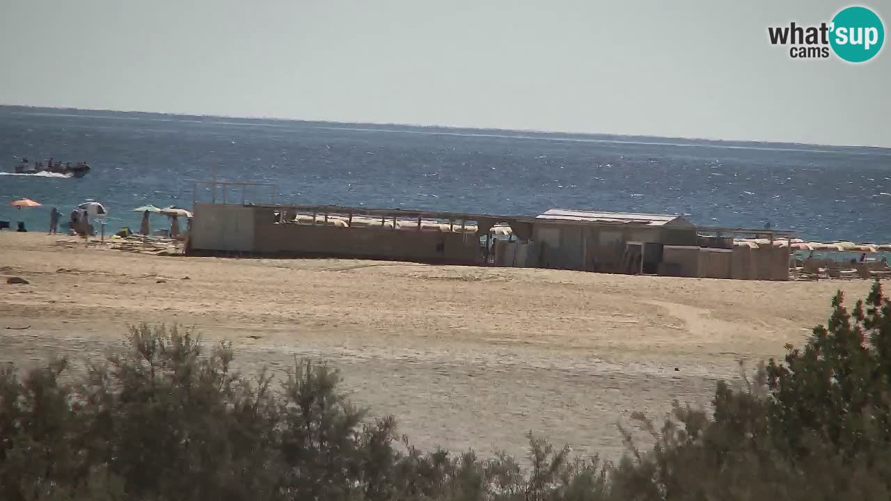Webcam Chia – Vue en direct de la plage Su Giudeu