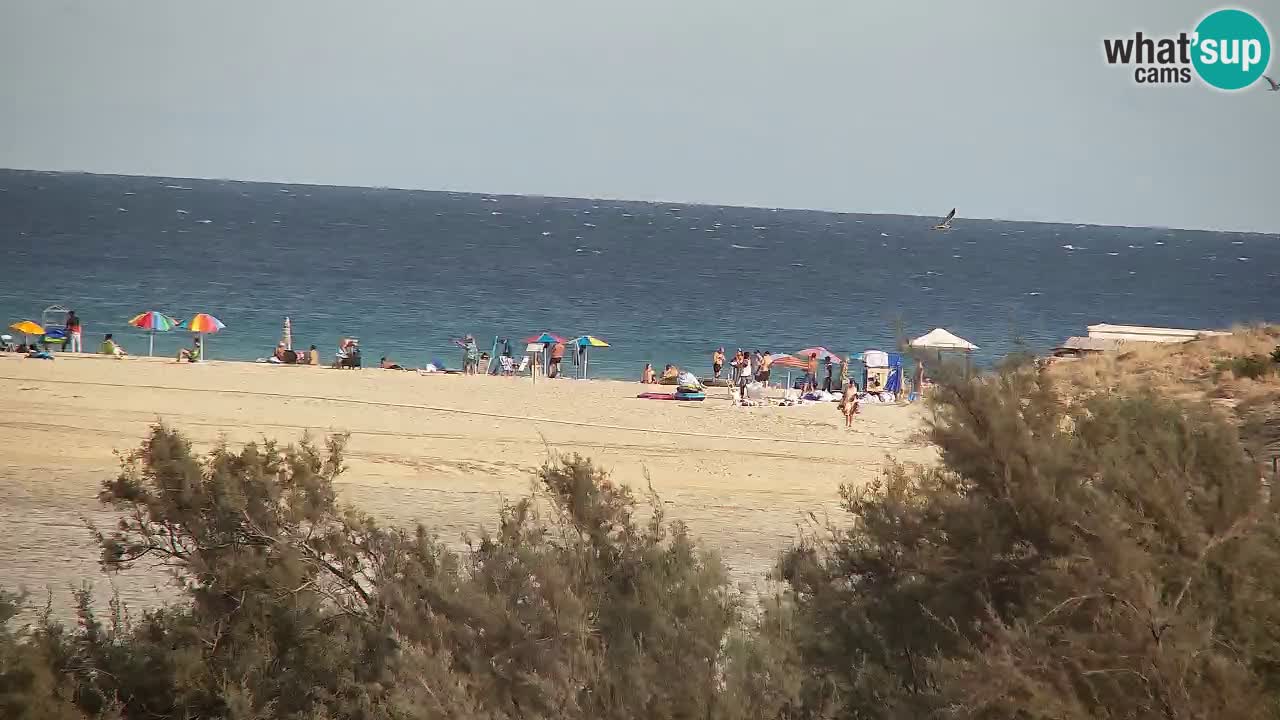 Spletna kamera Chia – Pogled v živo na plažo Su Giudeu
