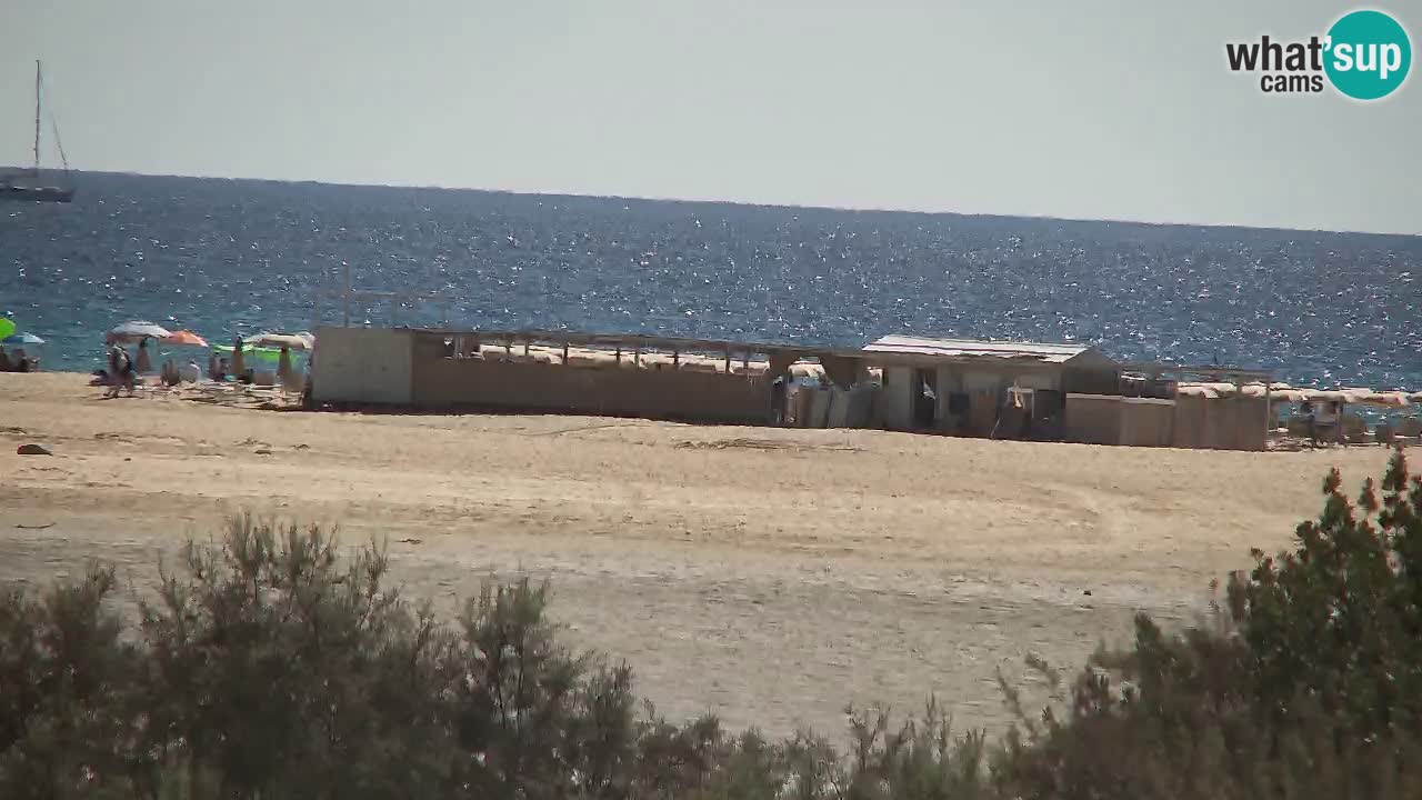 Spletna kamera Chia – Pogled v živo na plažo Su Giudeu