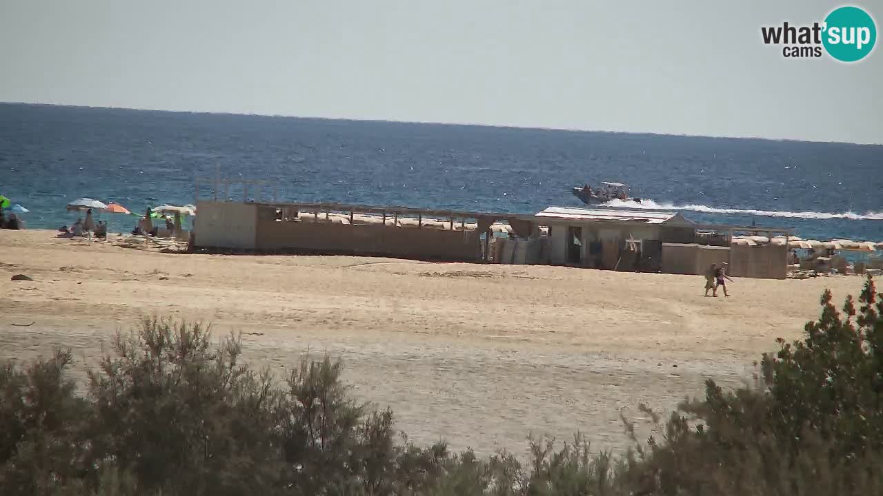 Webcam Chia – Vue en direct de la plage Su Giudeu
