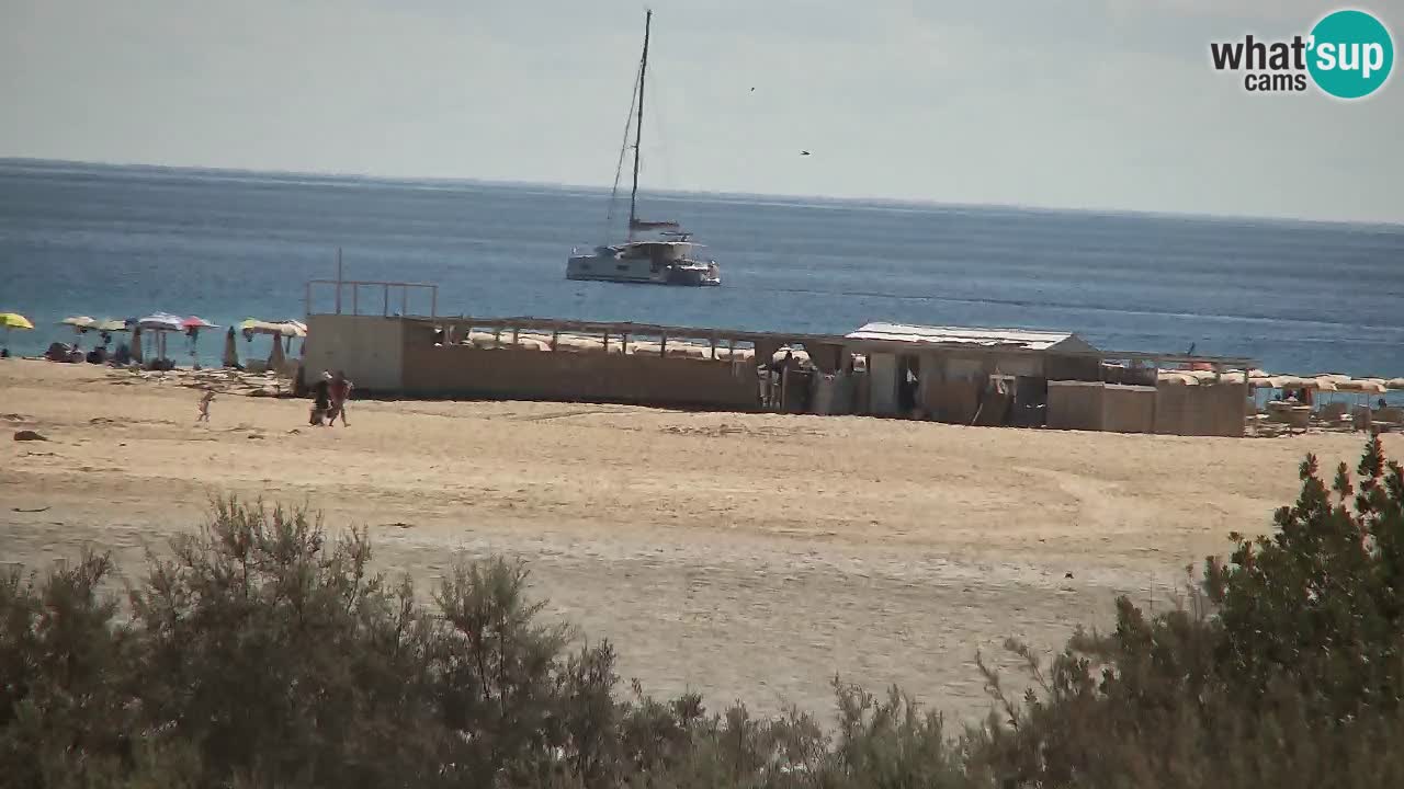 Webcam Chia – Vue en direct de la plage Su Giudeu