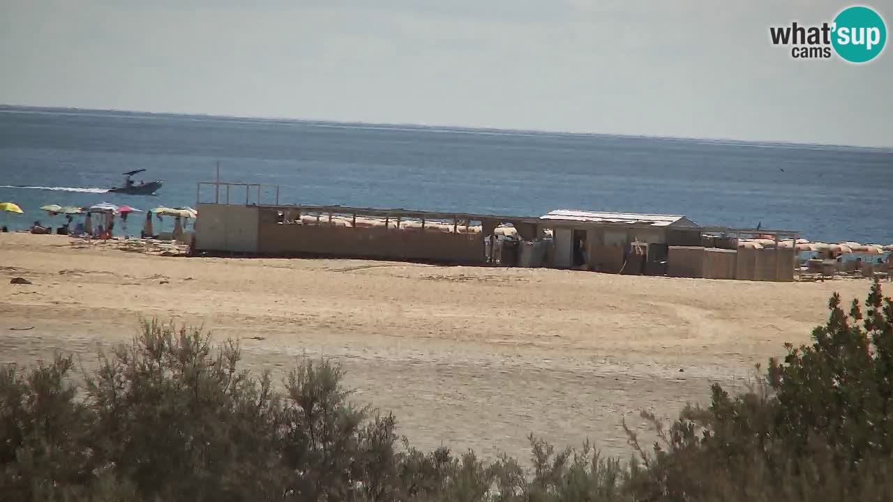 Webcam Chia – Vue en direct de la plage Su Giudeu