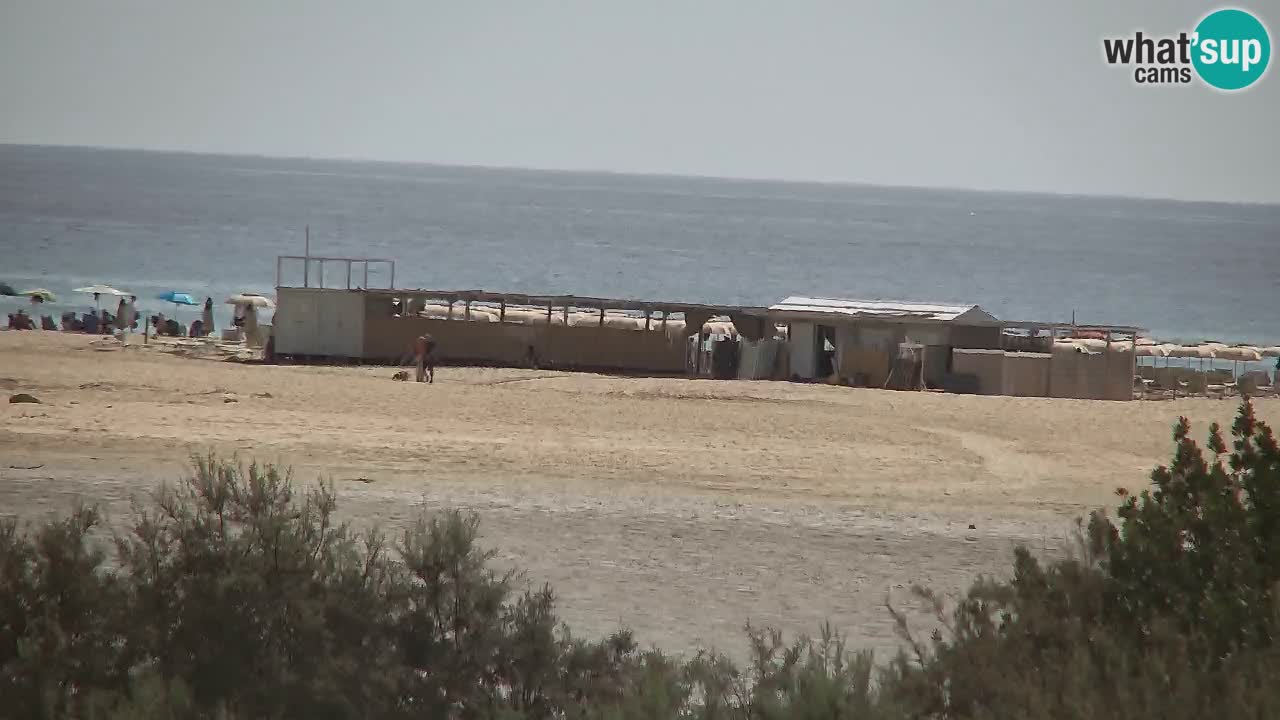 Webcam Chia – Vue en direct de la plage Su Giudeu