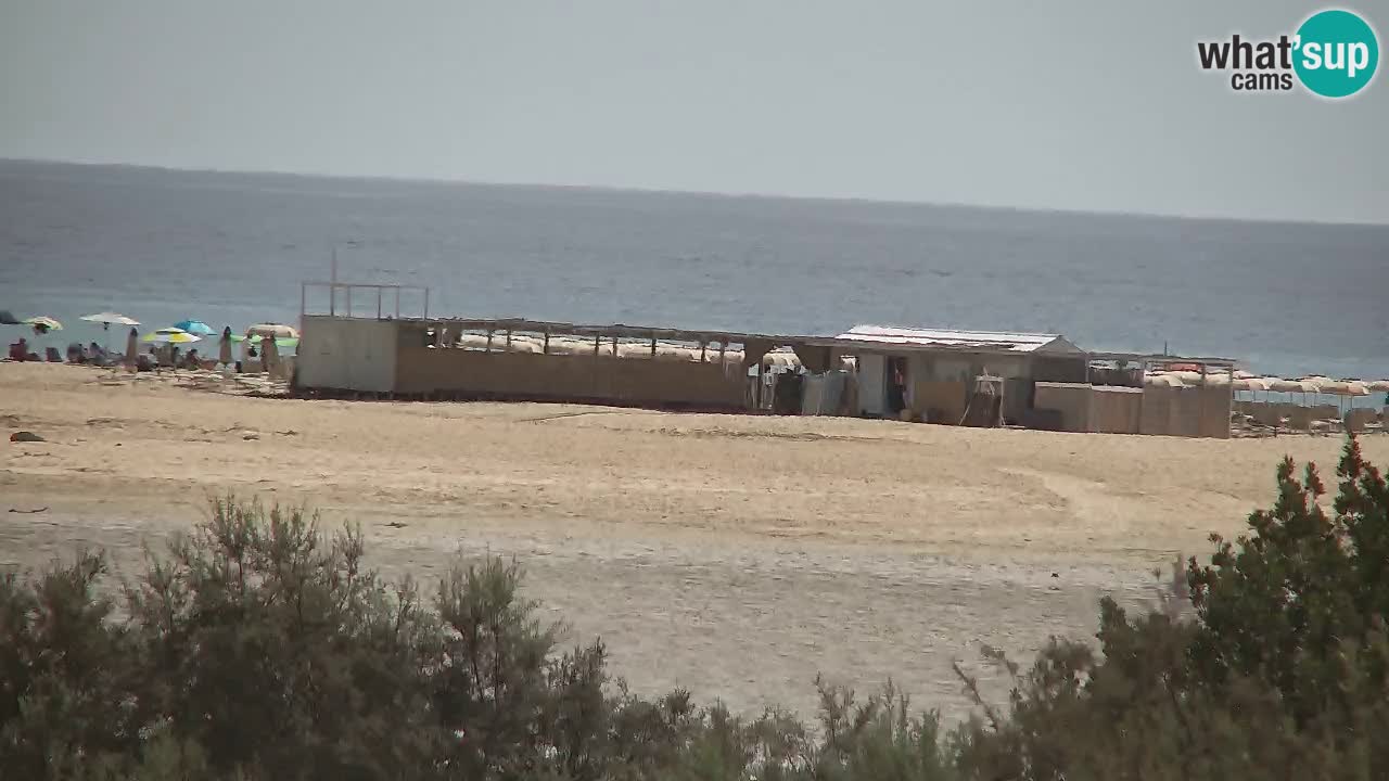 Webcam Chia – Vue en direct de la plage Su Giudeu