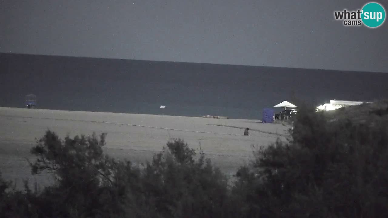 Webcam Chia – Vue en direct de la plage Su Giudeu