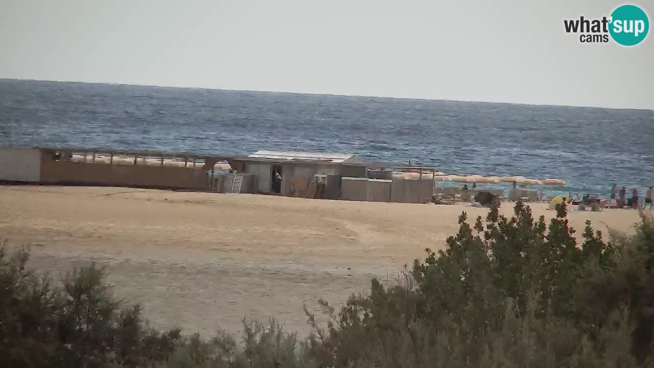 Webcam Chia – Vue en direct de la plage Su Giudeu