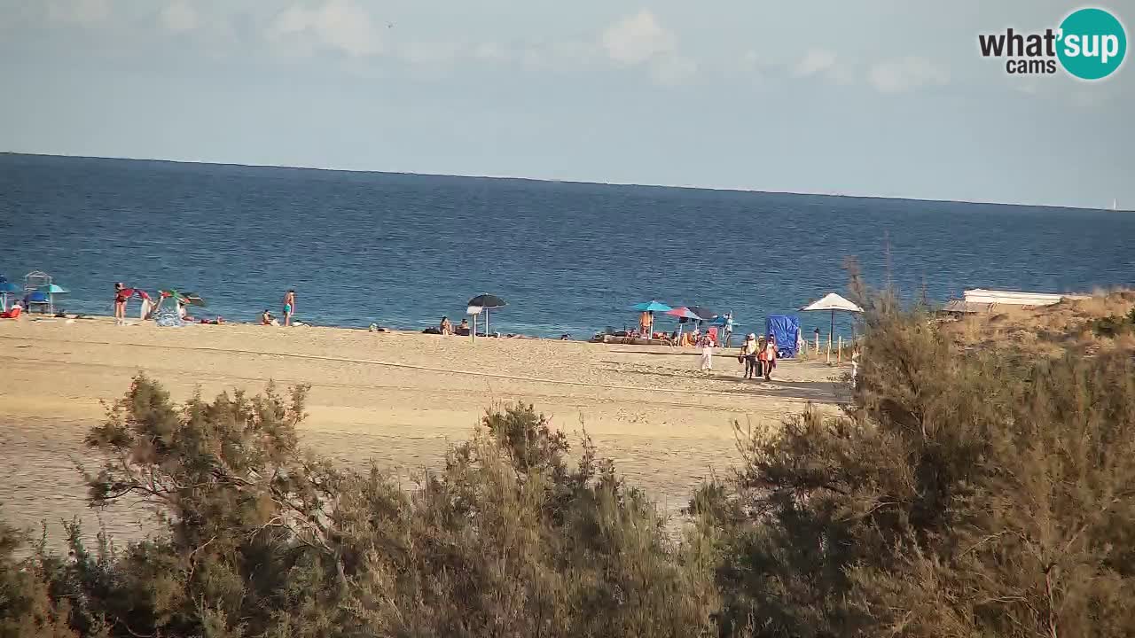Webcam Chia – Vue en direct de la plage Su Giudeu