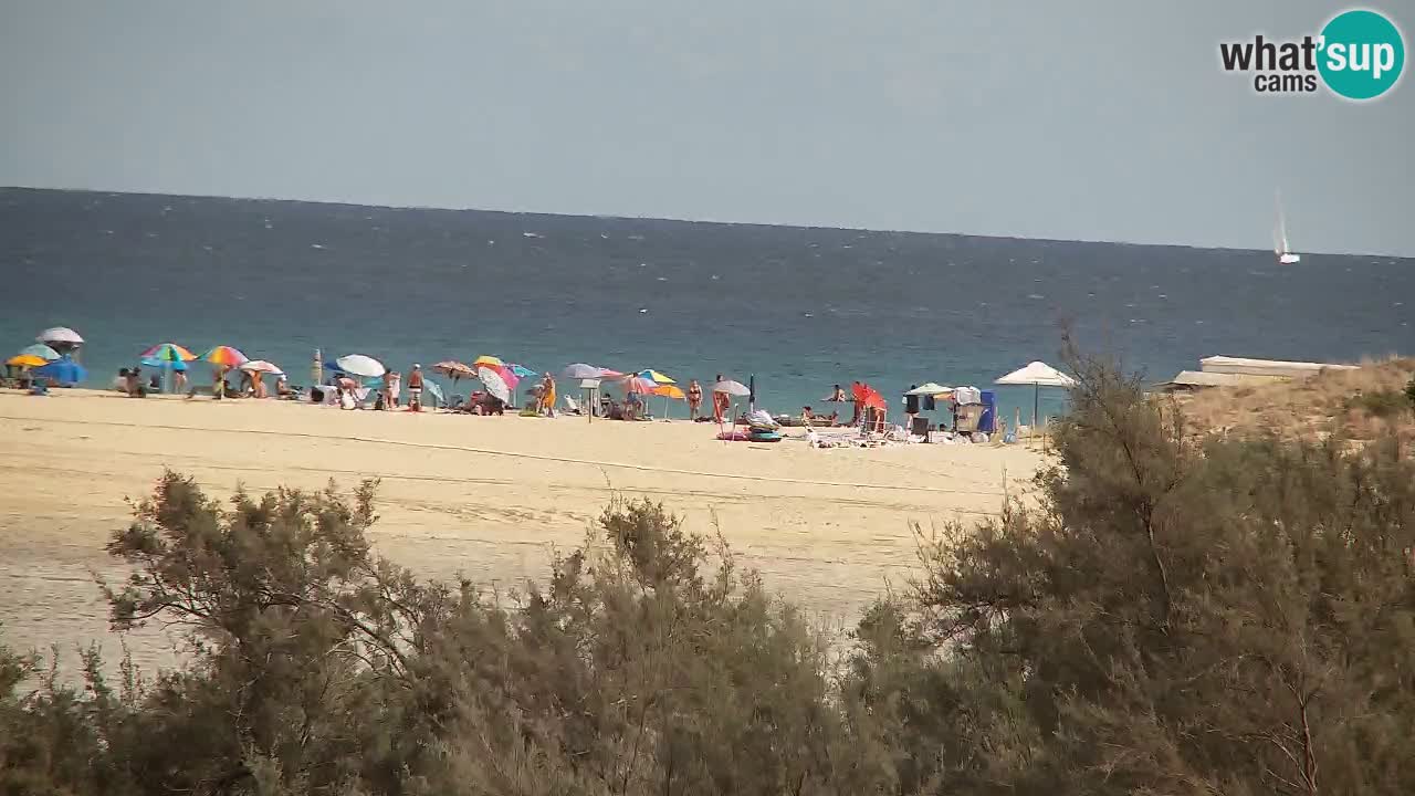 Webcam Chia – Vue en direct de la plage Su Giudeu