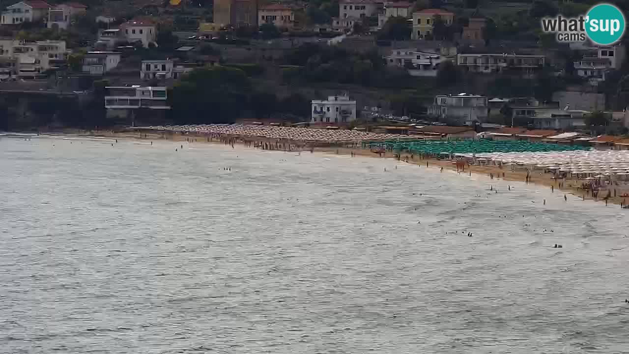 LIVE Gaeta webcam Serapo beach and Fontania promontory