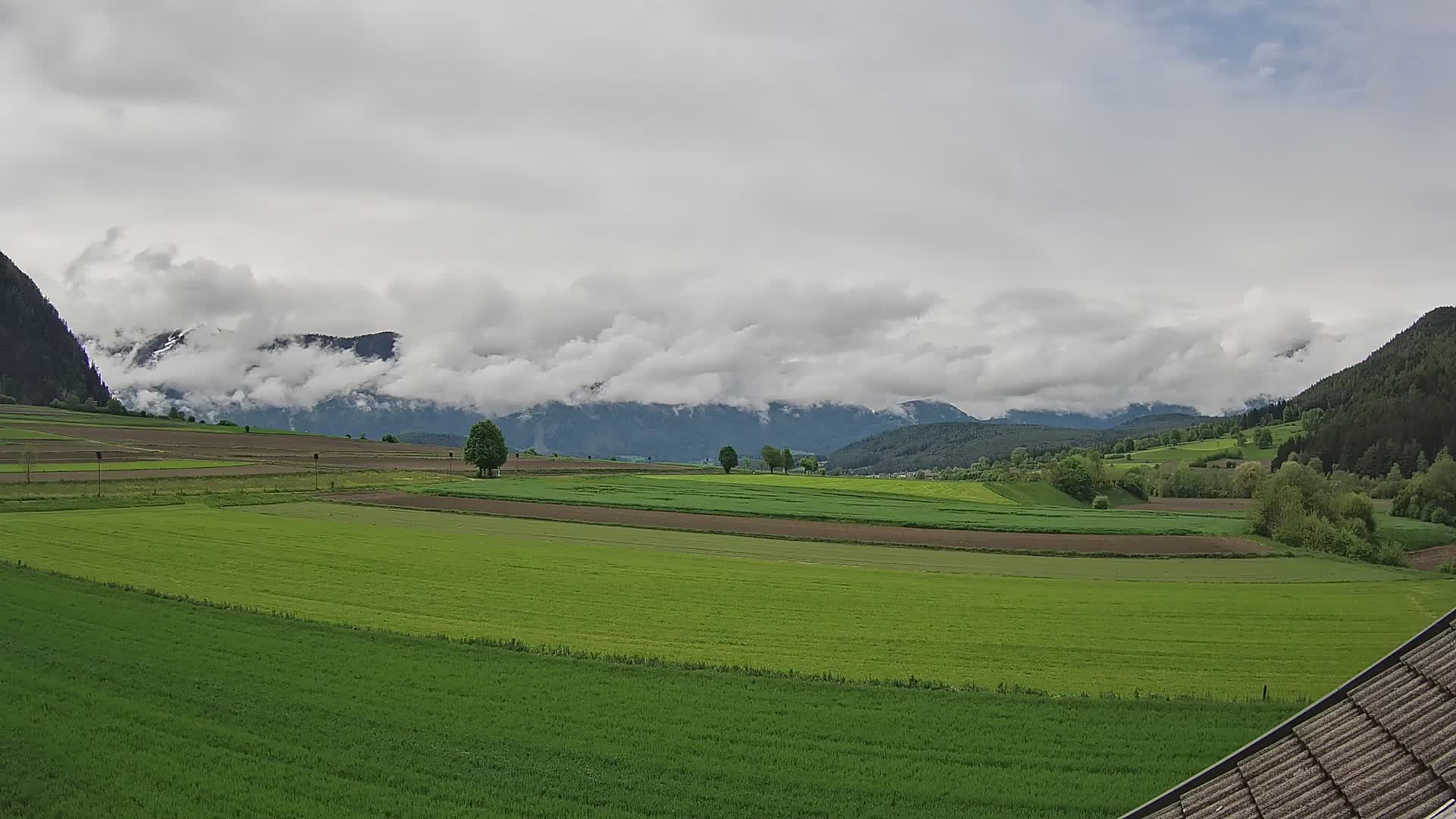 Gais | Vista dall’agriturismo Winklerhof verso Plan de Corones e le Dolomiti