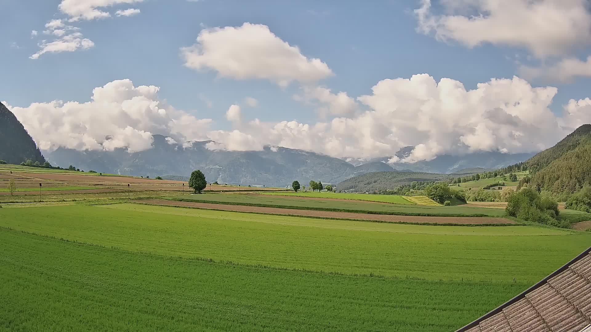 Gais | Vista desde la finca Winklerhof hacia Plan de Corones y los Dolomitas