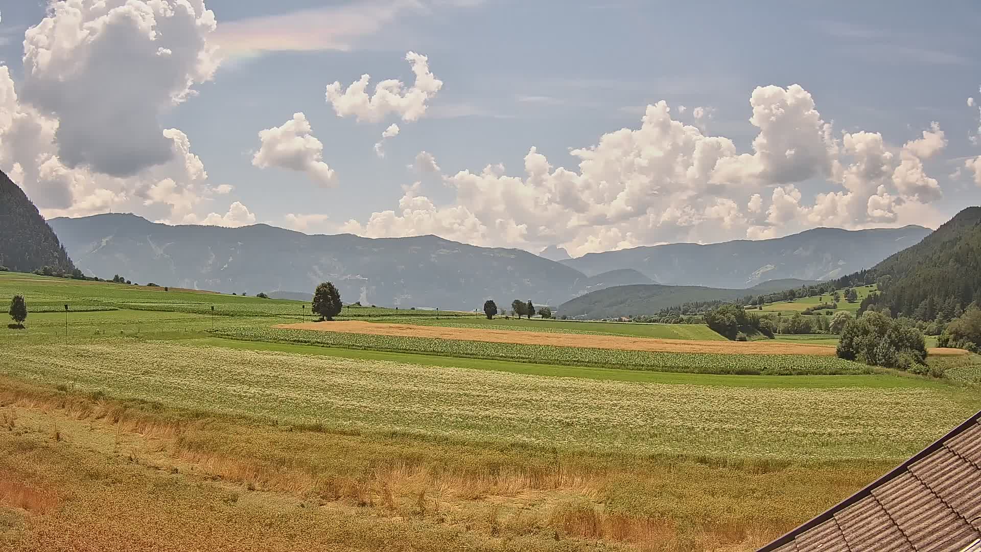 Gais | Vista desde la finca Winklerhof hacia Plan de Corones y los Dolomitas