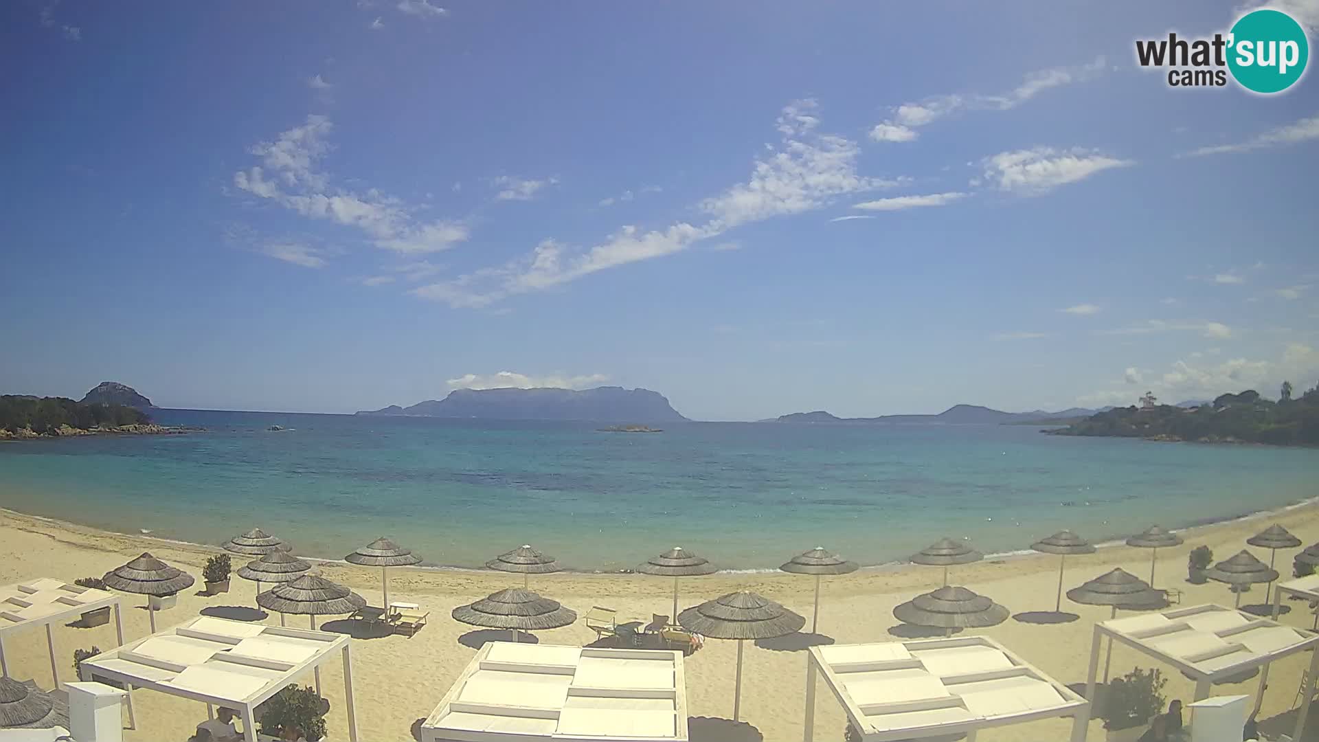 Plaža Cala Sassari Spletna kamera v živo Golfo Aranci – Sardinija