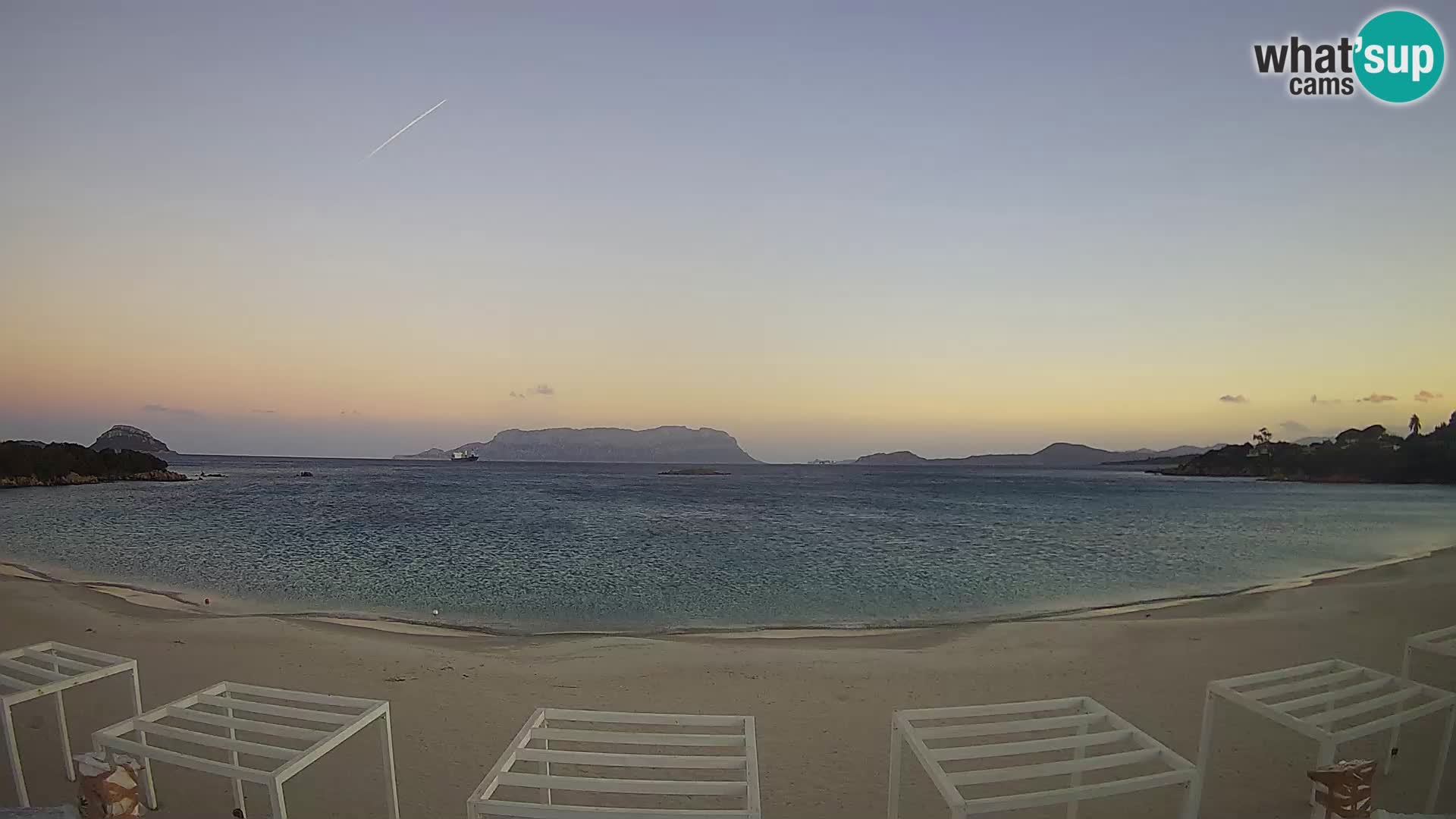 Plaža Cala Sassari Spletna kamera v živo Golfo Aranci – Sardinija