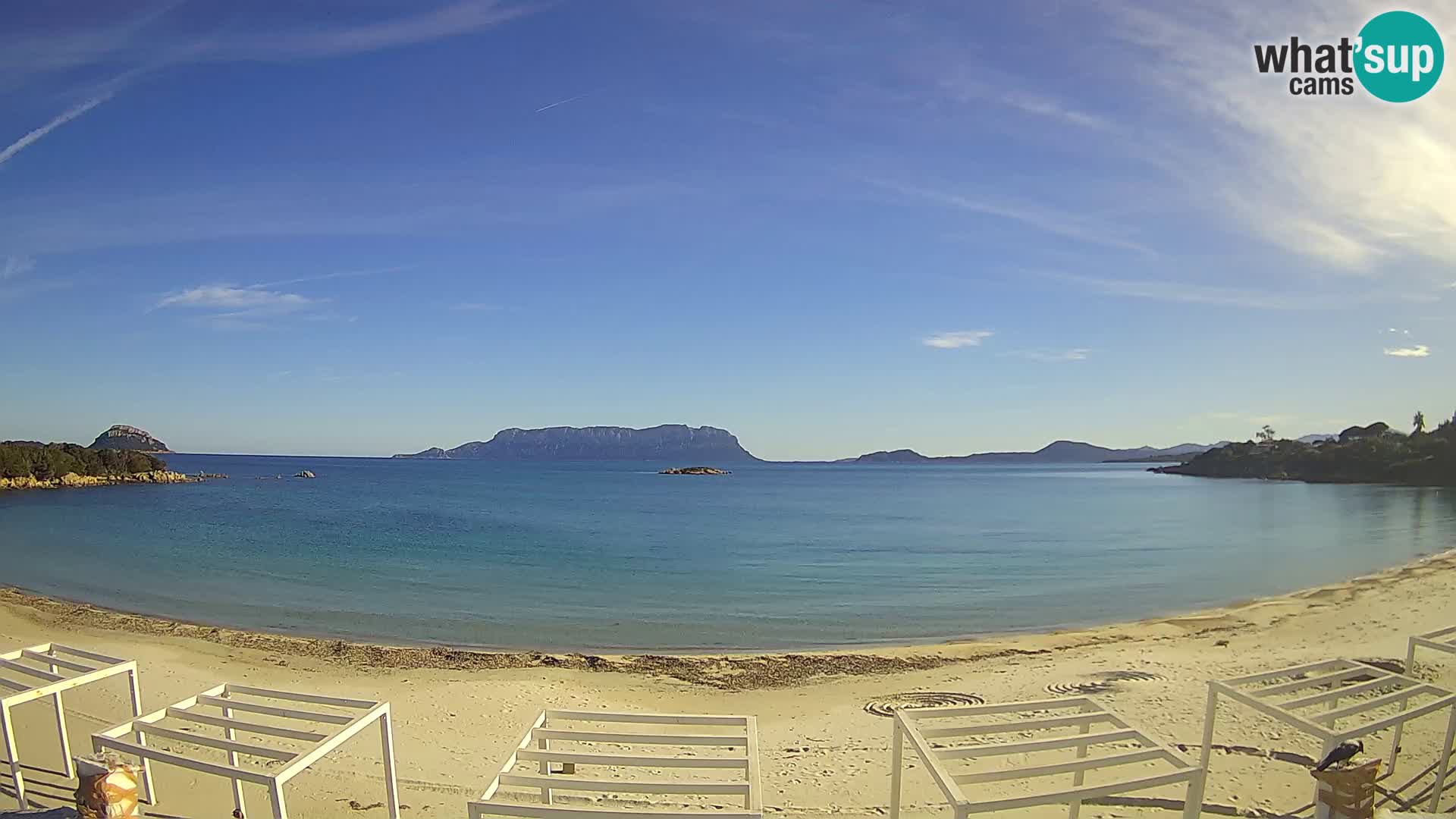 Plaža Cala Sassari Spletna kamera v živo Golfo Aranci – Sardinija