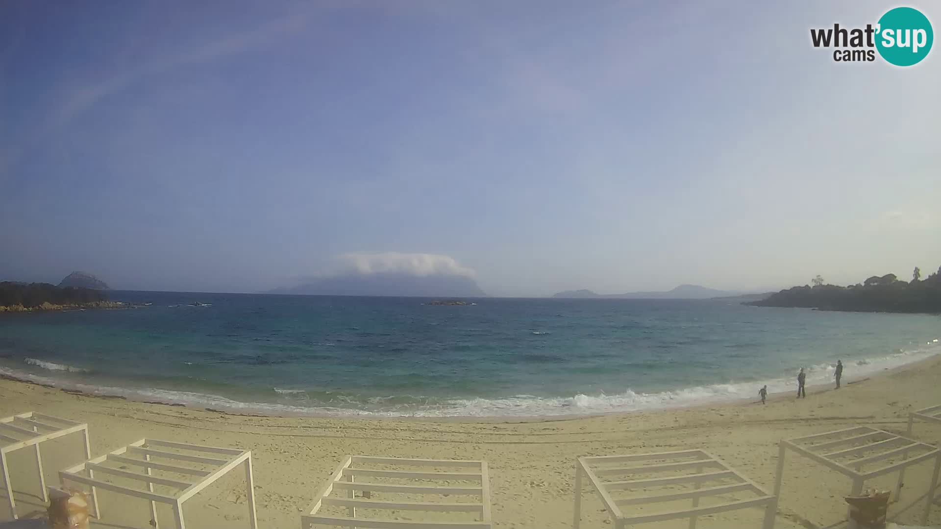 Plaža Cala Sassari Spletna kamera v živo Golfo Aranci – Sardinija