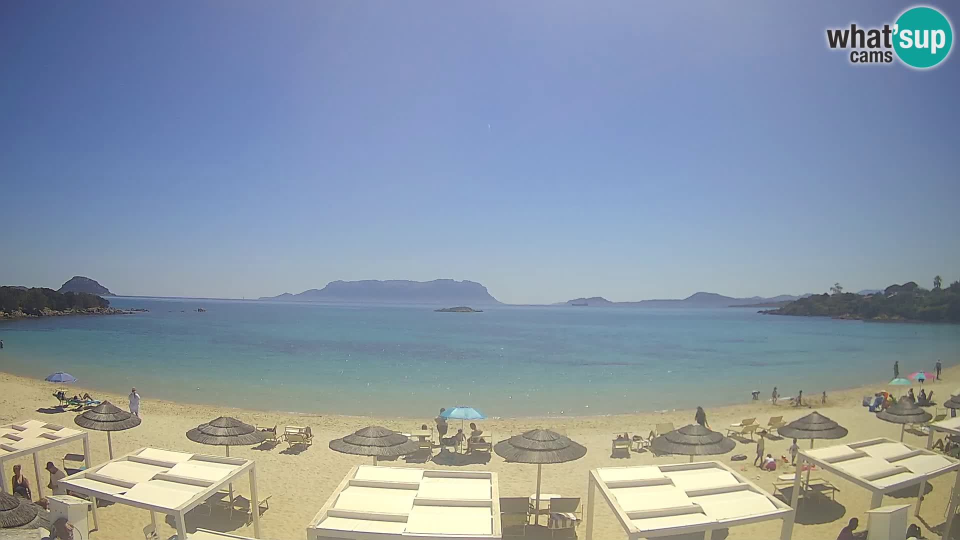 Plaža Cala Sassari Spletna kamera v živo Golfo Aranci – Sardinija