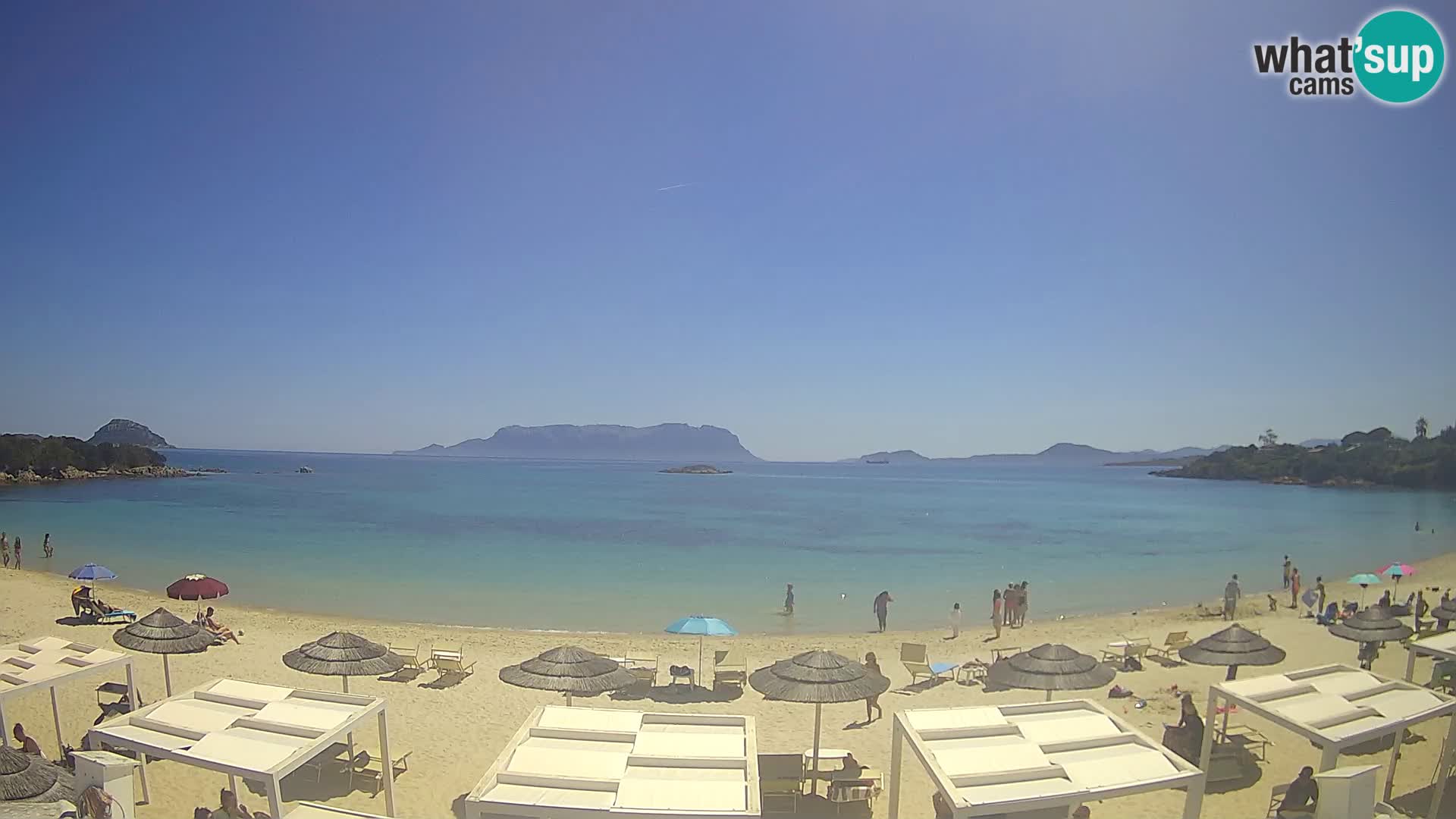 Plaža Cala Sassari Spletna kamera v živo Golfo Aranci – Sardinija