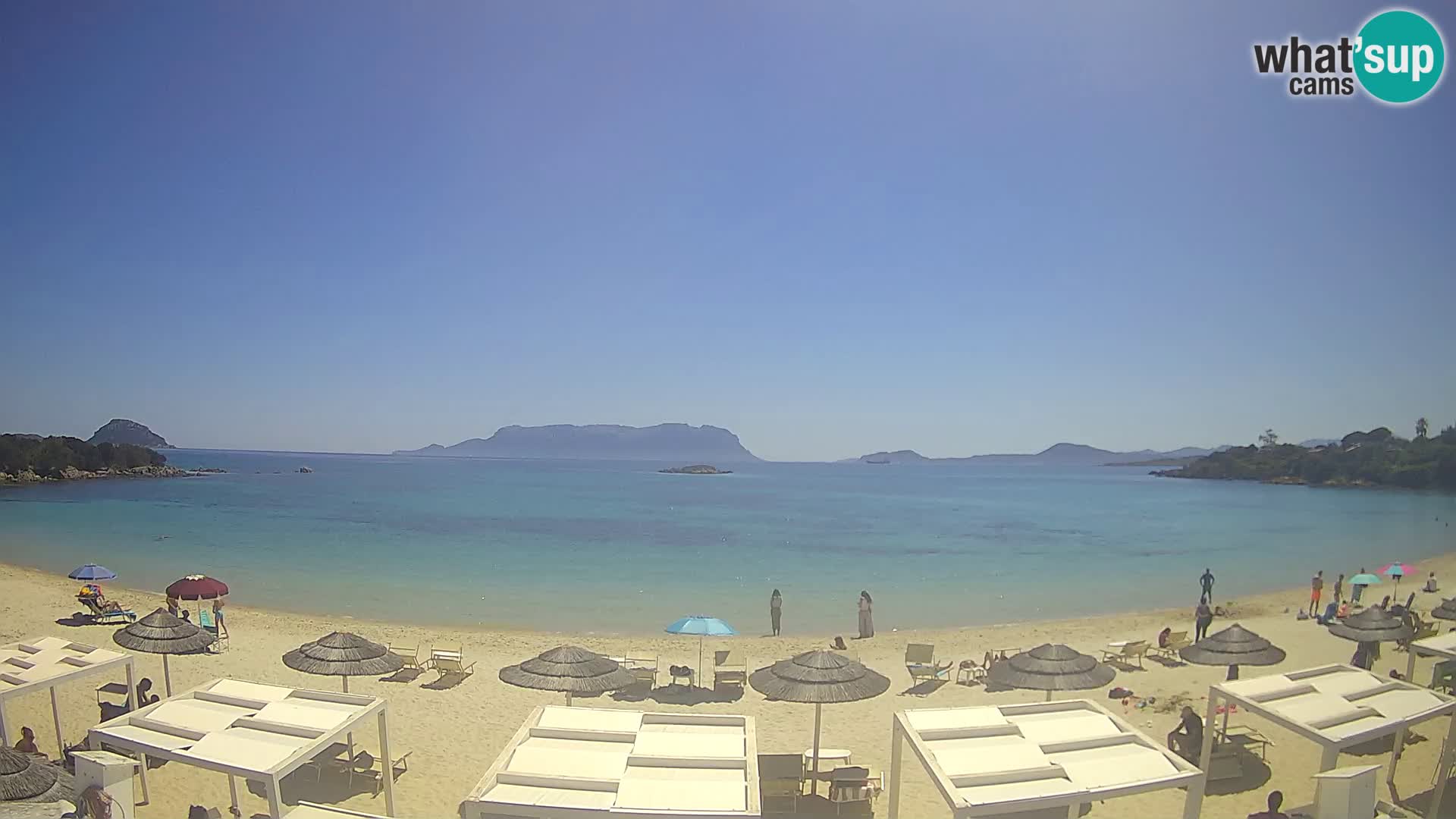 Plaža Cala Sassari Spletna kamera v živo Golfo Aranci – Sardinija