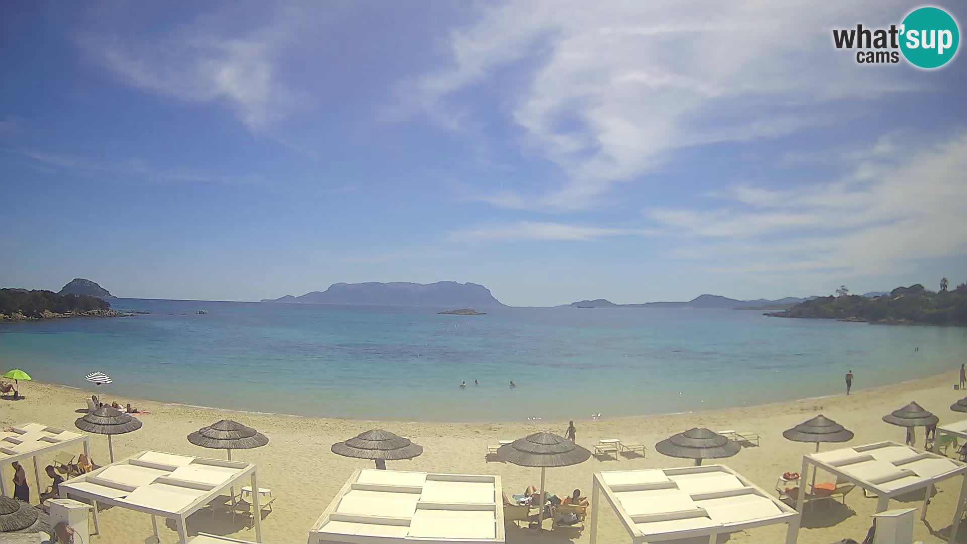 Plaža Cala Sassari Spletna kamera v živo Golfo Aranci – Sardinija